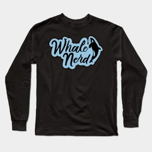 Whale Nerd Sticker Long Sleeve T-Shirt